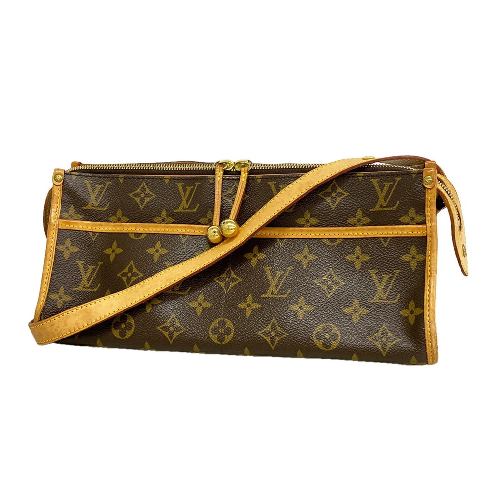 Louis Vuitton Monogram Popincourt Long Shoulder Bag M40008 Brown Women's